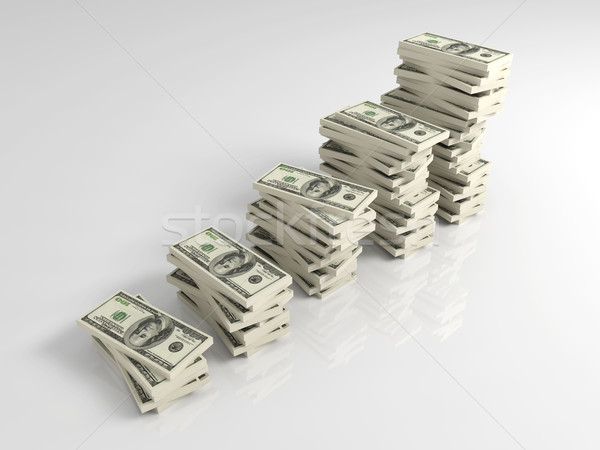Dollar stellt fest 3D gerendert Illustration 100 Stock foto © Spectral