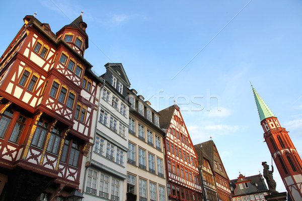 óváros Frankfurt délelőtt fő- Németország Európa Stock fotó © Spectral