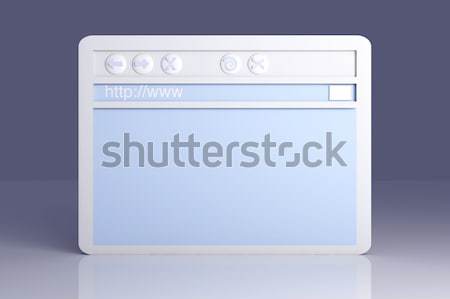 Browser venster 3d illustration symbolisch internet technologie Stockfoto © Spectral