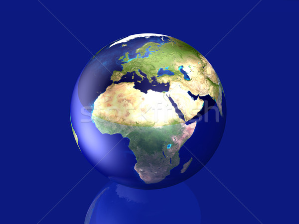 Stock photo: Glassy Globe - Europe, Africa