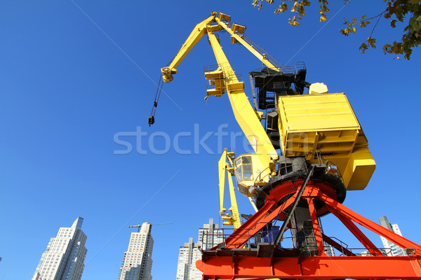 Vinç Buenos Aires gökyüzü inşaat Metal mavi Stok fotoğraf © Spectral