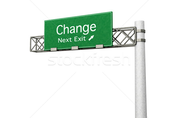 шоссе знак изменений 3D оказанный иллюстрация следующий Сток-фото © Spectral