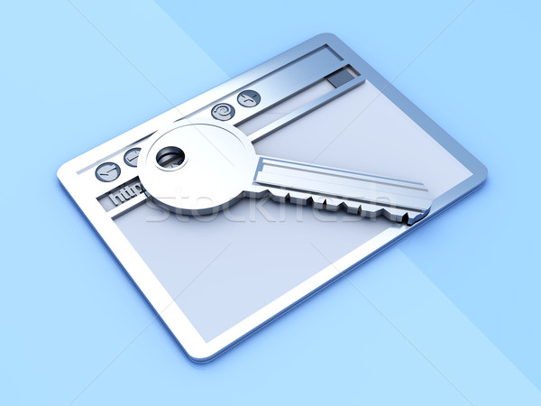 Beveiligde verbinding browser venster sleutel www Stockfoto © Spectral