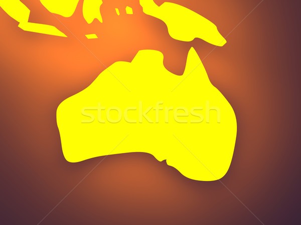 Glowing World map - Australia	 Stock photo © Spectral