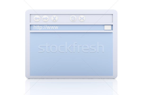 Browser venster 3d illustration symbolisch internet technologie Stockfoto © Spectral