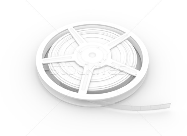 Film reel 3D gerenderd illustratie geïsoleerd witte Stockfoto © Spectral