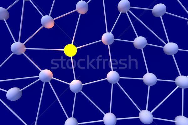 Sieci węzeł 3D świadczonych ilustracja technologii Zdjęcia stock © Spectral