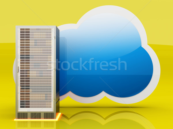 Felhő alapú technológia szerver 3D renderelt illusztráció számítógép Stock fotó © Spectral