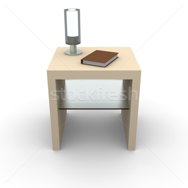 Nachttisch 3D gerendert Illustration Buch home Stock foto © Spectral