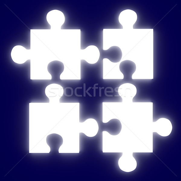 Glowing Puzzle Solution Stock photo © Spectral