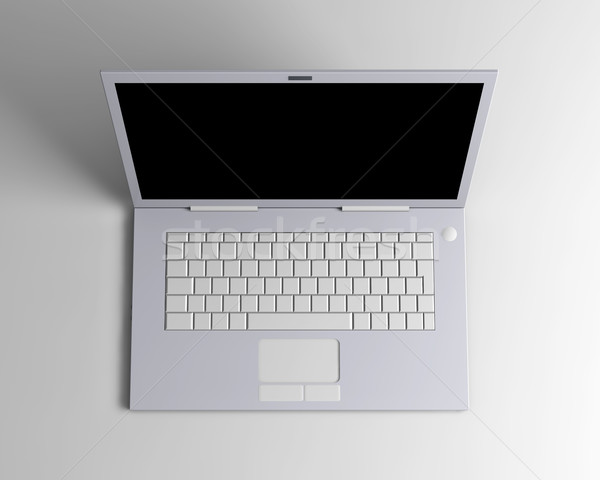 Laptop 3d illusztráció billentyűzet monitor grafikus LCD Stock fotó © Spectral