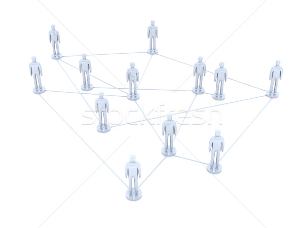 Social network persone 3D reso illustrazione folla Foto d'archivio © Spectral