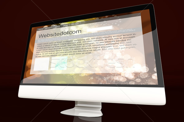 All in one Computer showing a generic website	 Stock photo © Spectral