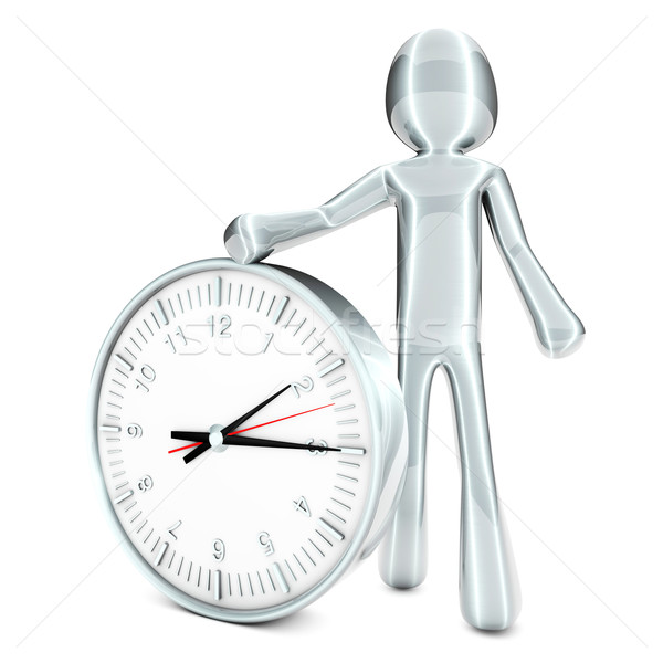 Regulator czasowy cartoon rysunku zegar 3D świadczonych Zdjęcia stock © Spectral