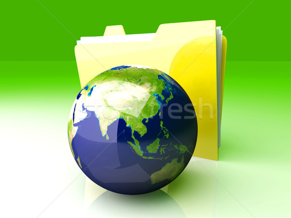 Stok fotoğraf: Global · Klasör · Asya · 3D · render · örnek