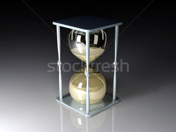 Sanduhr 3D-Darstellung Glas Zeit Geschwindigkeit Stress Stock foto © Spectral