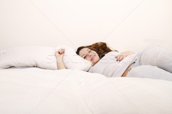 Cheerful on the Bed	 Stock photo © Spectral
