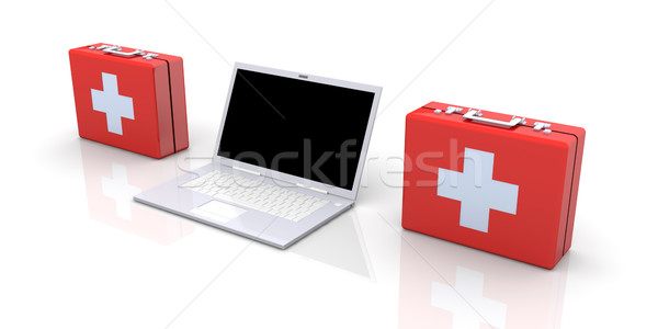 Laptop First aid Stock photo © Spectral