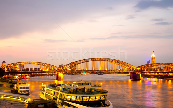 Cologne at night Stock photo © Spectral