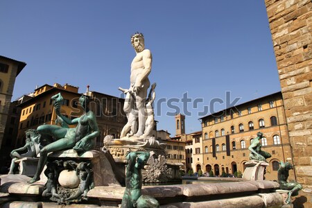 [[stock_photo]]: Fontaine · FLORENCE · statue · Italie · Europe · eau