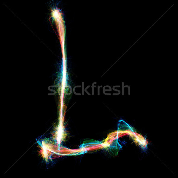 Plasma lettera digitalmente fuori energia design Foto d'archivio © Spectral