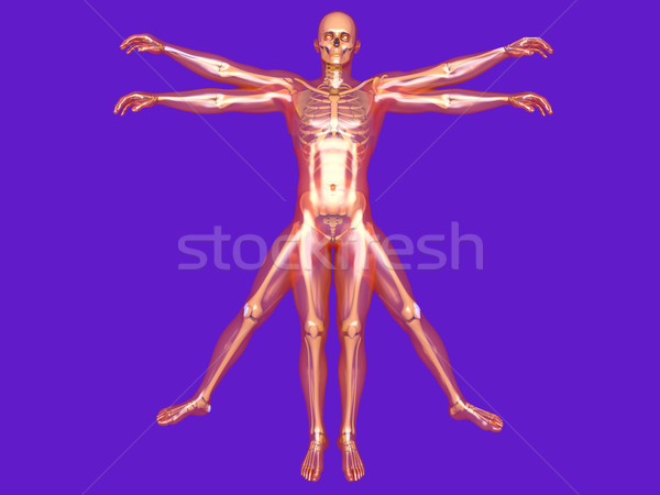 Foto stock: Humanos · forma · 3D · prestados · interpretación · famoso