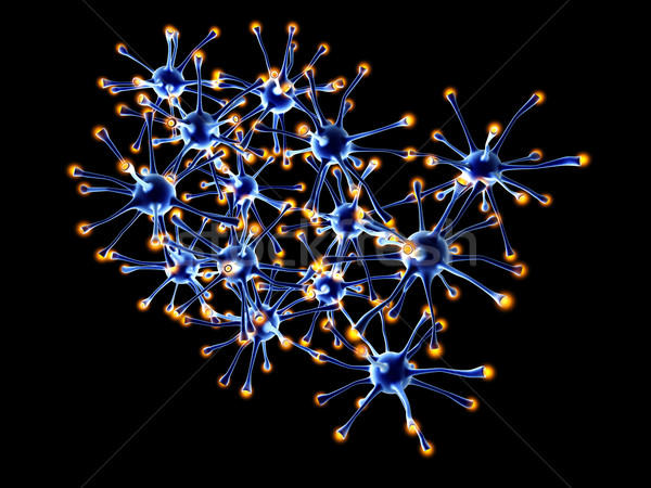 сеть 3D оказанный иллюстрация здоровья мозг Сток-фото © Spectral
