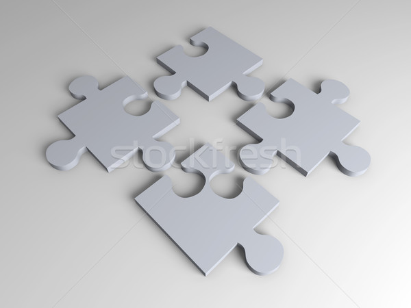 Puzzle soluzione 3D reso illustrazione business Foto d'archivio © Spectral