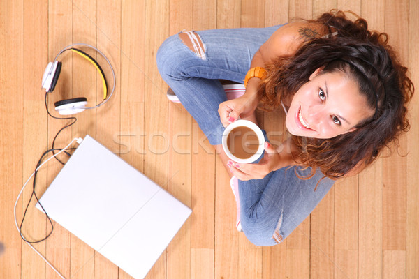 Sitting on the floor Stock photo © Spectral