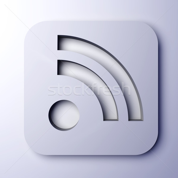 Rss Symbol 3D gerendert Illustration Internet Stock foto © Spectral