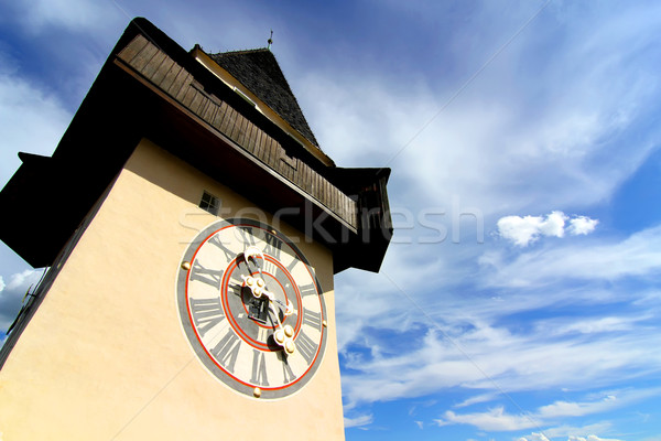 Zegar wieża Graz słynny Austria domu Zdjęcia stock © Spectral
