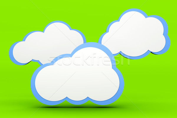 Cloud Computing 3D gerendert Illustration Business Technologie Stock foto © Spectral