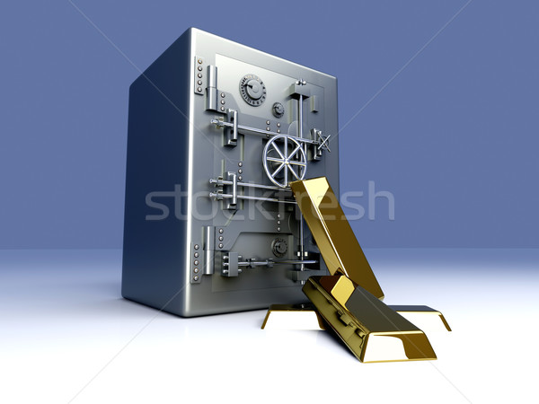 Gold Depot Investitionen 3D gerendert Illustration Stock foto © Spectral