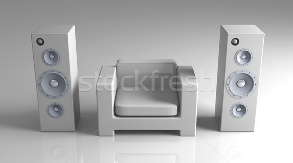 Müzik 3D render örnek ev Stok fotoğraf © Spectral