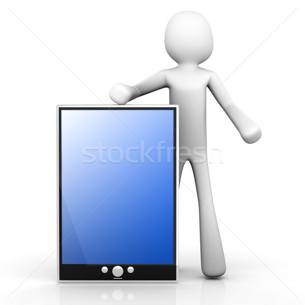 Holding a Tablet PC	 Stock photo © Spectral
