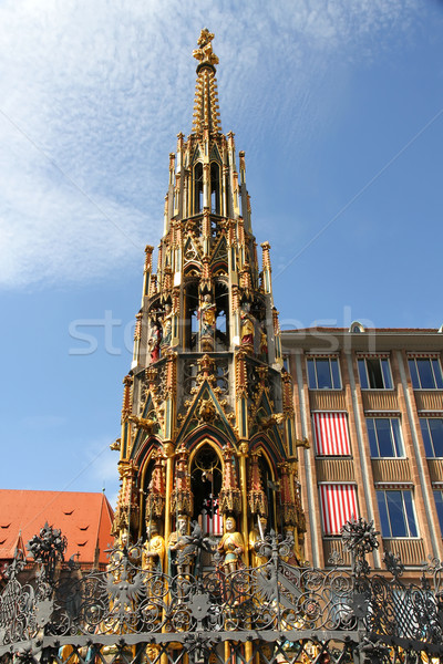 Ancient Fountain in Nuremberg Stock photo © Spectral