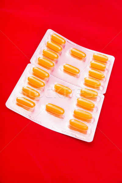 Foto stock: Amarelo · pílulas · vermelho · médico · saúde · hospital