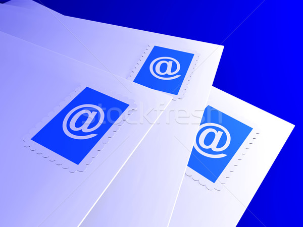 E-Mail Briefe 3D gerendert Illustration Internet Stock foto © Spectral