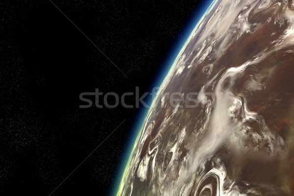 Fremden Orbit 3D-Darstellung Welt Hintergrund Spaß Stock foto © Spectral