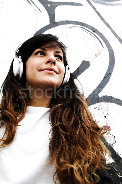 Girl listening to Music  Stock photo © Spectral