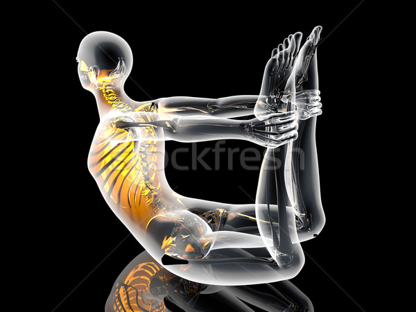 Yoga boeg pose 3d illustration sport fitness Stockfoto © Spectral