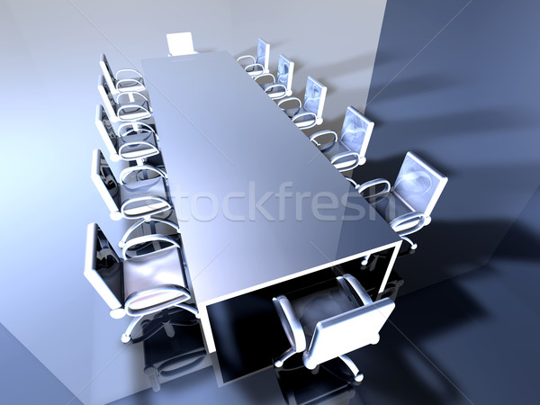 Metal 3D reso boardroom surreale Foto d'archivio © Spectral