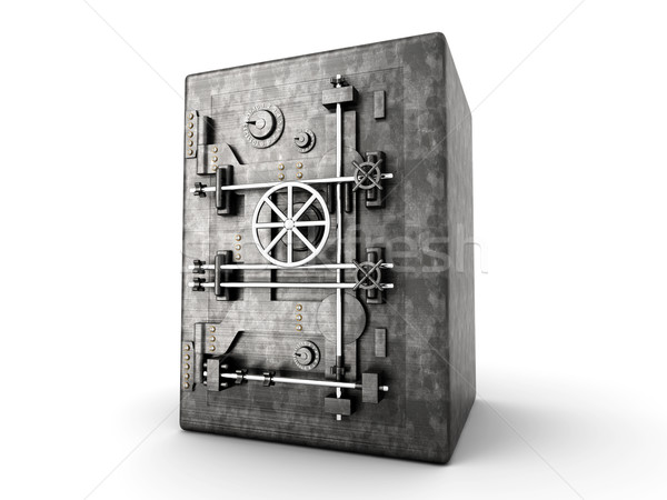 Agykoponya bank széf 3D renderelt illusztráció Stock fotó © Spectral