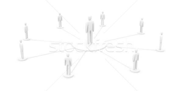 Social network persone 3D reso illustrazione folla Foto d'archivio © Spectral