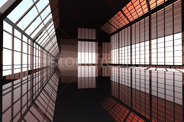 門廳 建築 3D 呈現 插圖 抽象 商業照片 © Spectral
