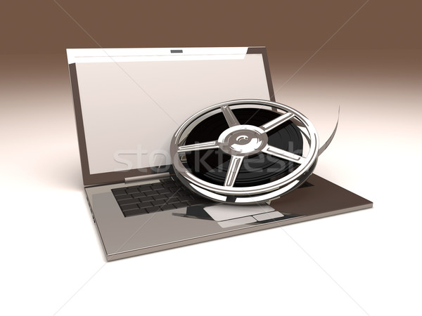 Digital vídeo 3D prestados ilustração filme Foto stock © Spectral
