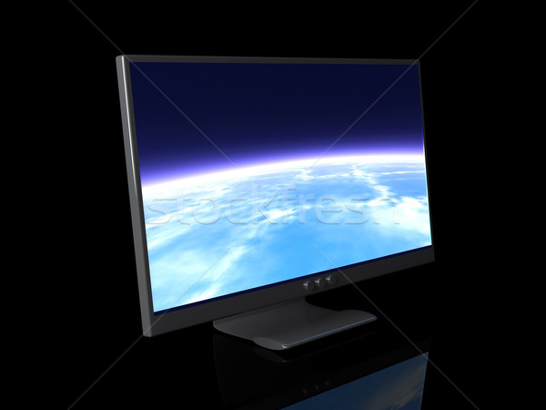 Fényes kirakat LCD sötét 3D renderelt Stock fotó © Spectral