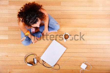 Sitting on the floor Stock photo © Spectral