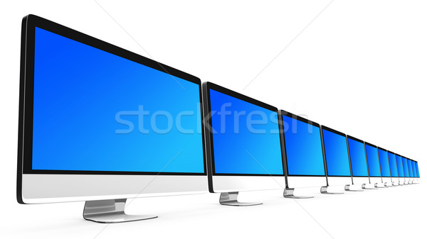 A line of All in one computers  Stock photo © Spectral