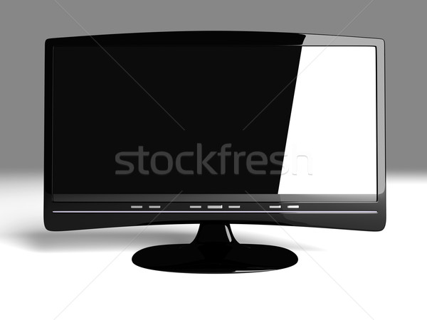 Hdtv 3D renderelt illusztráció számítógép televízió Stock fotó © Spectral